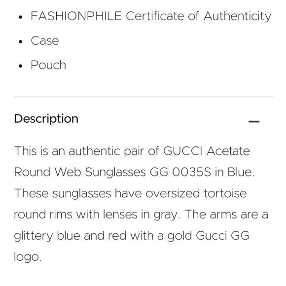 ❌️SOLD❌️🎉Gucci 00G5S Acetate Round Web Sunglasses Unisex - Picture 11 of 11